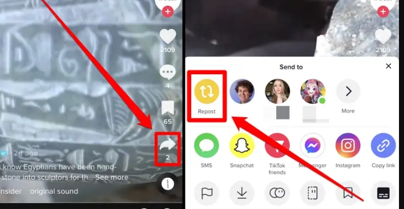 repost tiktok
